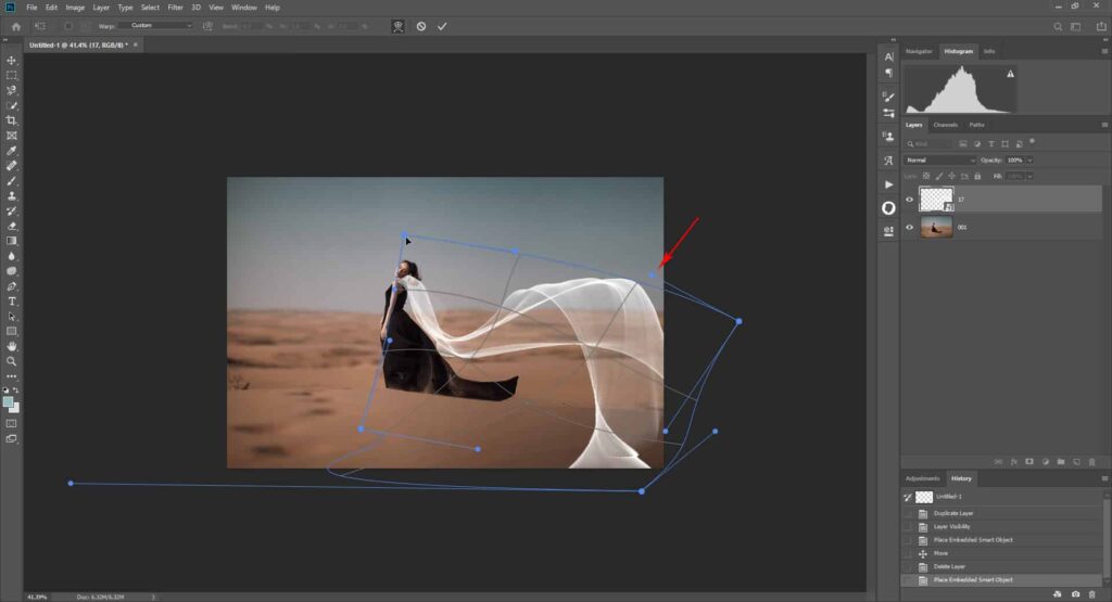 How to add a flying fabric overlay to image in Photoshop fabric tut 04 1024x555 - How to add a flying fabric overlay to image in Photoshop
