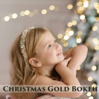 60 Christmas Gold Bokeh Overlays
