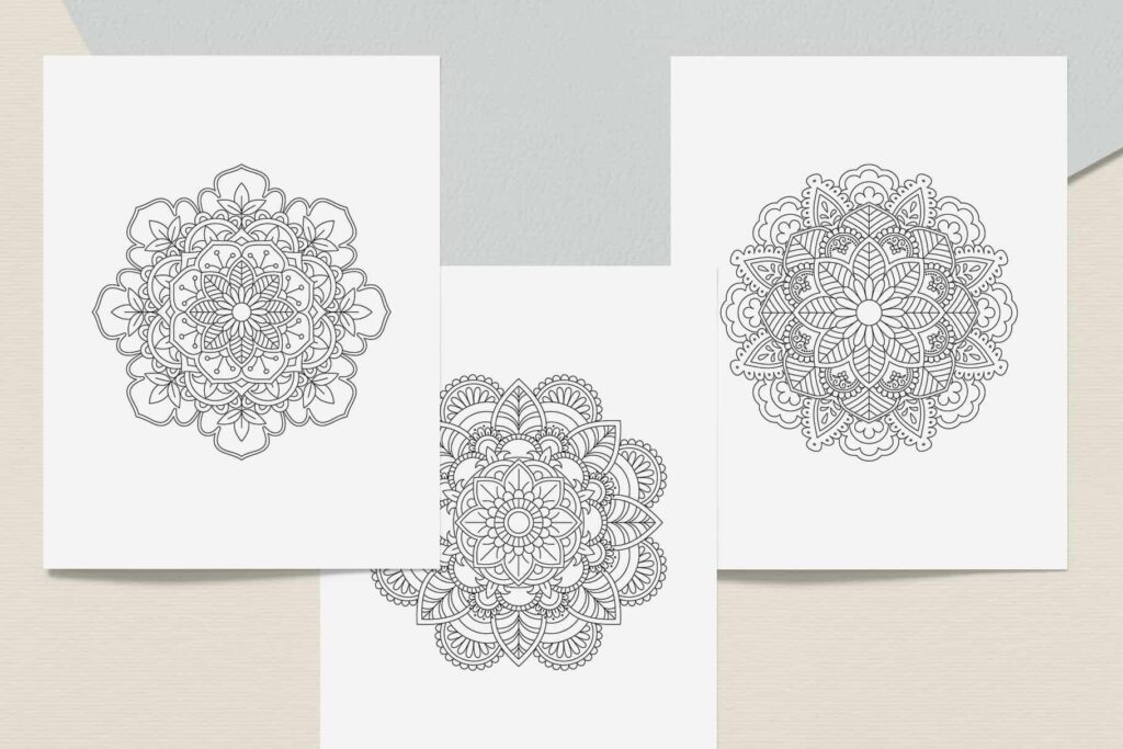 prv2 1 1024x683 - Mandala Coloring Book PDF, 20 Pages, 8.5 