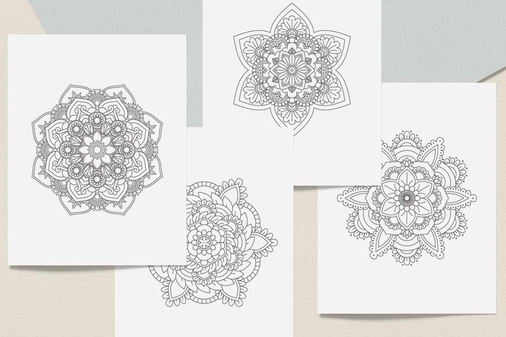 prv3 1 1024x683 - Mandala Coloring Book PDF, 20 Pages, 8.5 