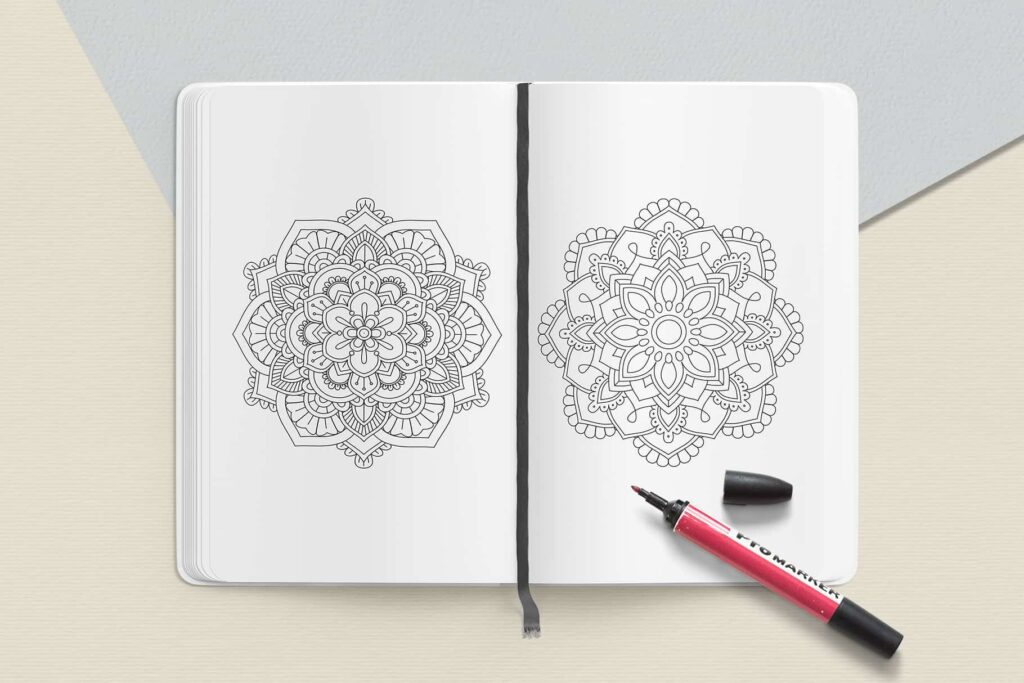 prv4 1 1024x683 - Mandala Coloring Book PDF, 20 Pages, 8.5 