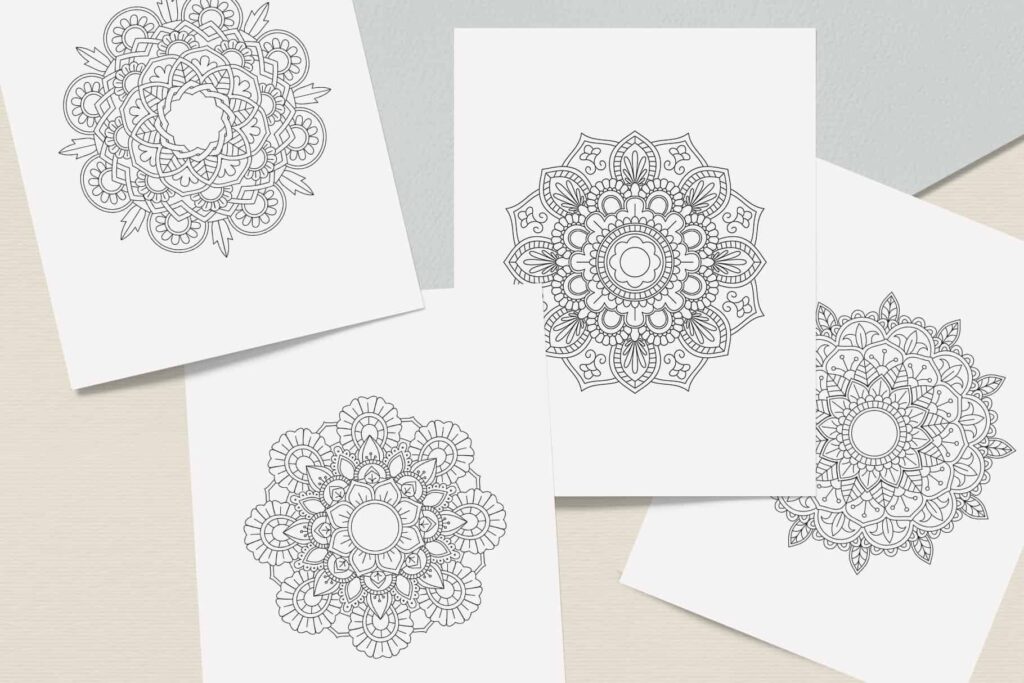 prv5 1 1024x683 - Mandala Coloring Book PDF, 20 Pages, 8.5 