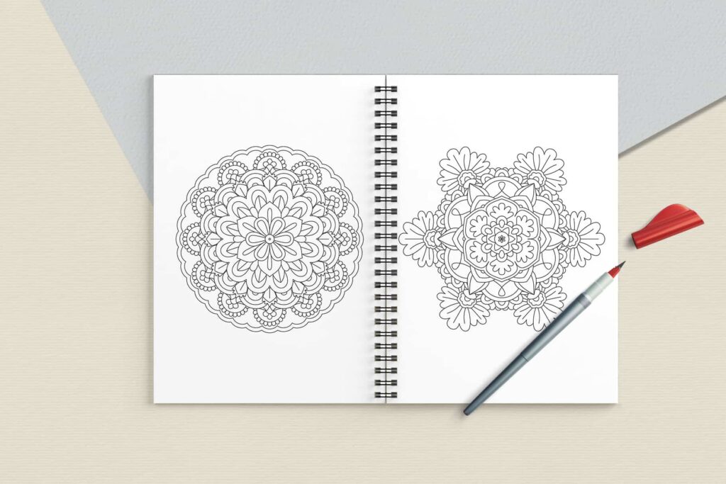 prv6 1 1024x683 - Mandala Coloring Book PDF, 20 Pages, 8.5 