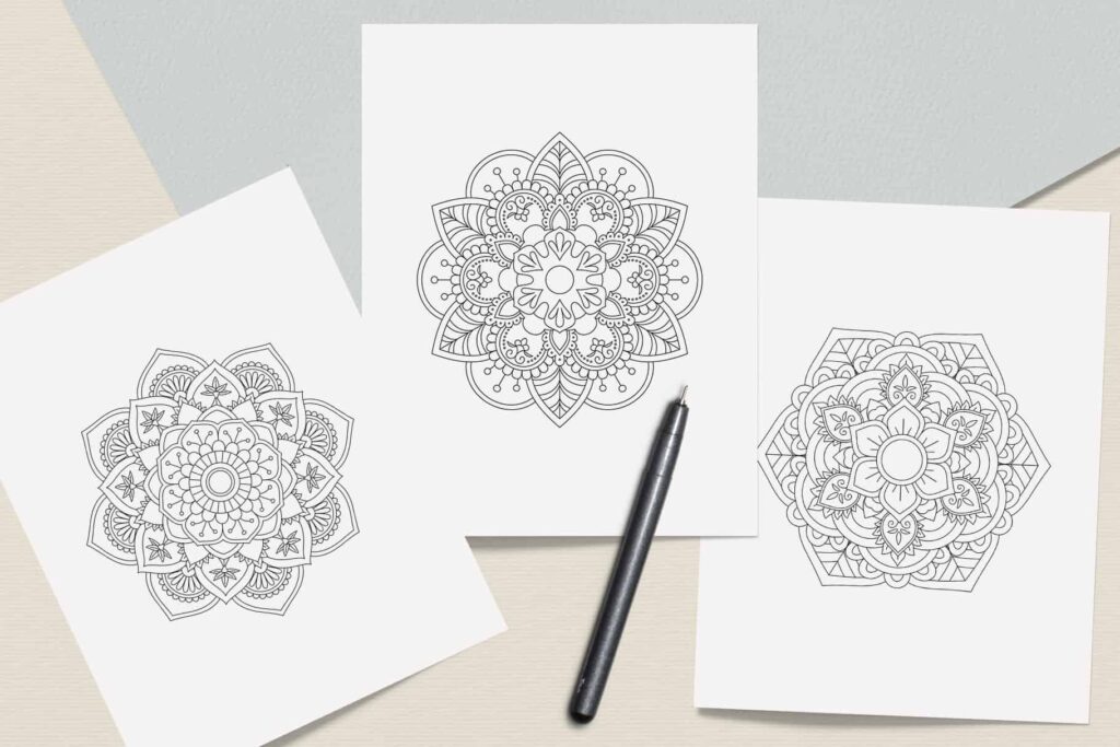 prv7 1 1024x683 - Mandala Coloring Book PDF, 20 Pages, 8.5 