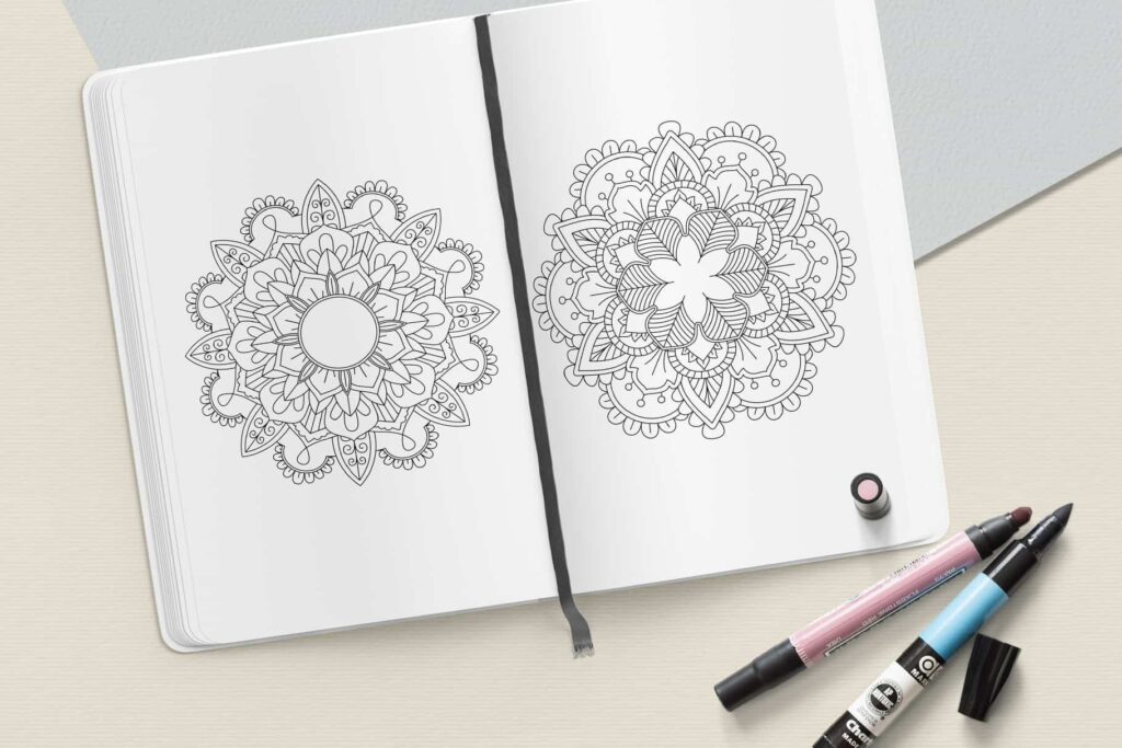 prv8 1 1024x683 - Mandala Coloring Book PDF, 20 Pages, 8.5 