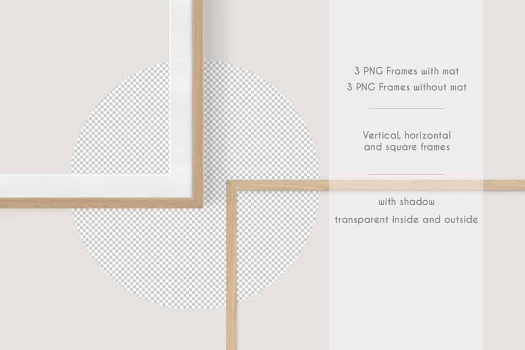 prv 2 1024x683 - Wooden Frames Mockup PNG
