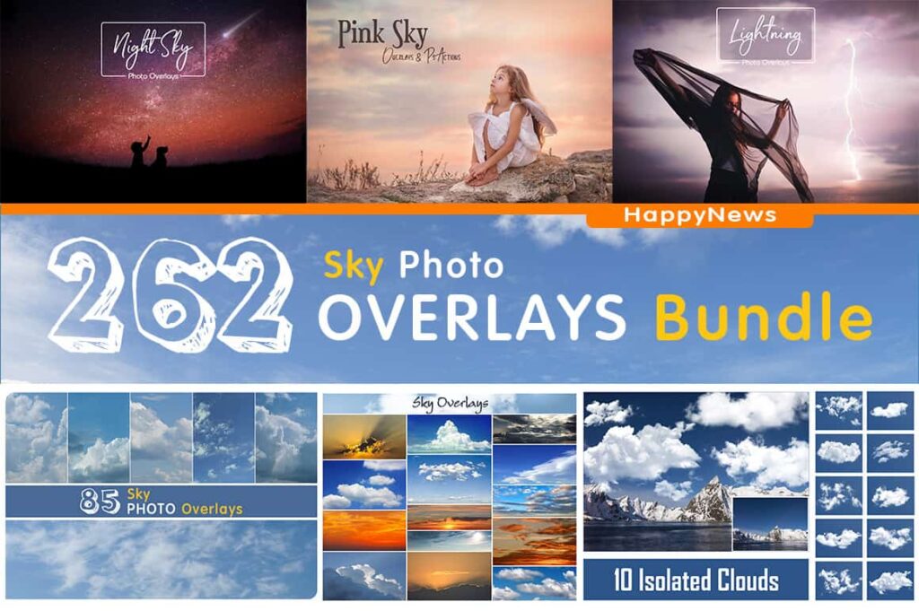 262 Sky Bundle Photo Overlays prv1 1024x681 - 262 Sky Bundle Photo Overlays