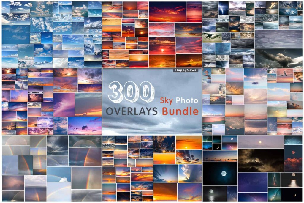 sky prv 1 1024x683 - 300 Sky Bundle Photo Overlays