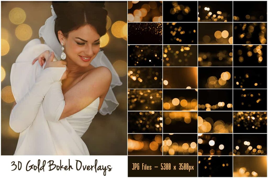 30 Gold Bokeh Overlays prv 8 1024x681 - 30 Gold Bokeh Overlays