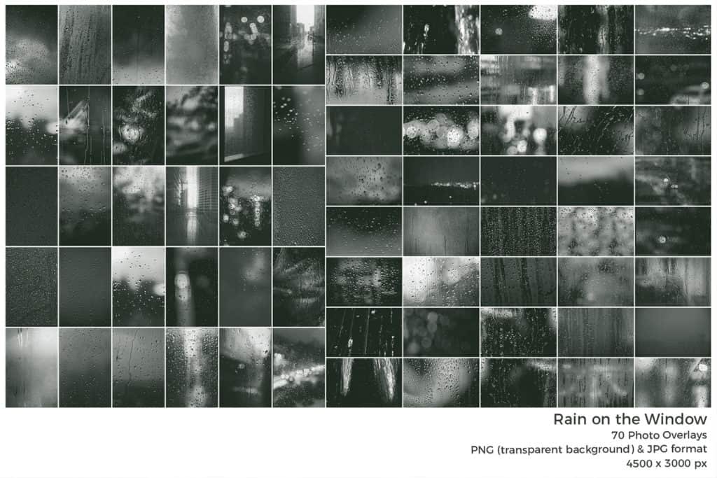 Raindrops 2 1024x683 - Raindrops on the Window Overlays