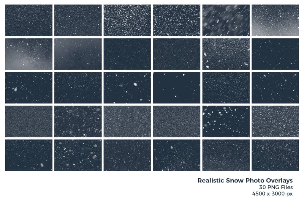 Realistic Snow prv 2 1024x683 - Realistic Snow Photo Overlays