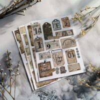 4 Antique Document Ephemera Collections Digital Junk Journal Kit Vintage Inspired Tags and Papers Printable Scrapbook Element Scrapbooking
