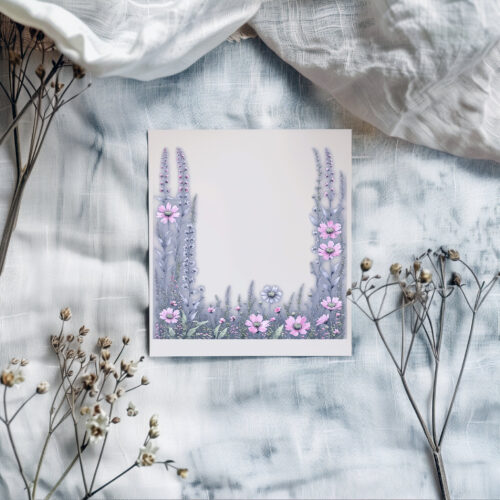 12 Floral Illustrations Botanical Frame Digital Set Instant Download Crafting Scrapbooking Flower PNG Transparent Journaling Collection