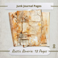 18 Rustic Junk Journal Pages Illustrations Scrapbooking Vintage Journal Botanical Handmade Design Vintage-Inspired Ephemera Collection Art