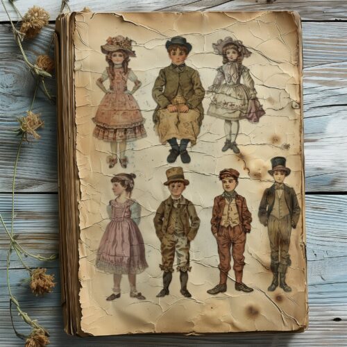 Victorian Elegance 45 Elements for Junk Journal Digital Collection Transparent PNG Scrapbooking Hand-colored Printable Design Art Collection