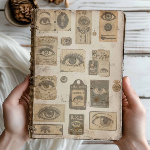 100 Vintage Occult Eye Printables Mystical Eye Digital Tags Ephemeral Scrapbooking Supplies Esoteric Antique Design Creative Illustrations