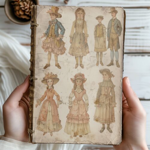 Victorian Elegance 45 Elements for Junk Journal Digital Collection Transparent PNG Scrapbooking Hand-colored Printable Design Art Collection