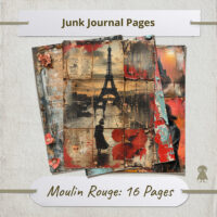 16 Moulin Rouge Pages Vintage Lady Journal Cards Antique Ephemera Shabby Chic Digital Printable Scrapbooking Supplies Image Set Junk Journal