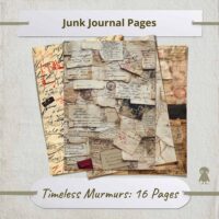 Gritty Notes 12 Pages Vintage Ephemera Collage Sheet Digital Junk Journal Antique Paper Backgrounds Printable Scrapbooking Elements Design