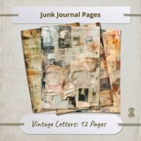 12 Bohemian Notes Pages Vintage Ephemera Junk Journal Illustrations Scrapbooking Mixed Media Art Collection Design DIY Printables