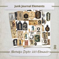 12 Nostalgic Paper Pages Vintage Ephemera Collage Newspaper Print Antique Letter Clipping Stamp Postmarks Tea-Stained Papers Collection