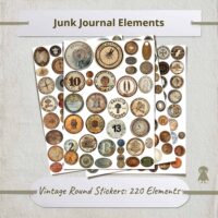 12 Bohemian Notes Pages Vintage Ephemera Junk Journal Illustrations Scrapbooking Mixed Media Art Collection Design DIY Printables