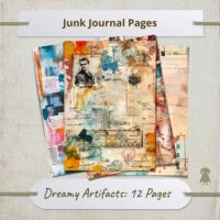 Dreamy Artifacts 12 Vintage Junk Journal Pages Antique Ephemera Collection Digital Illustration Scrapbooking Mixed Media Collage DIY Sheets