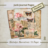 Vintage Floral Junk Journal Pages Vintage Ephemera Backgrounds Botanical Paper Pack Collage Scrapbooking Supplies Antique Flower Illustrations