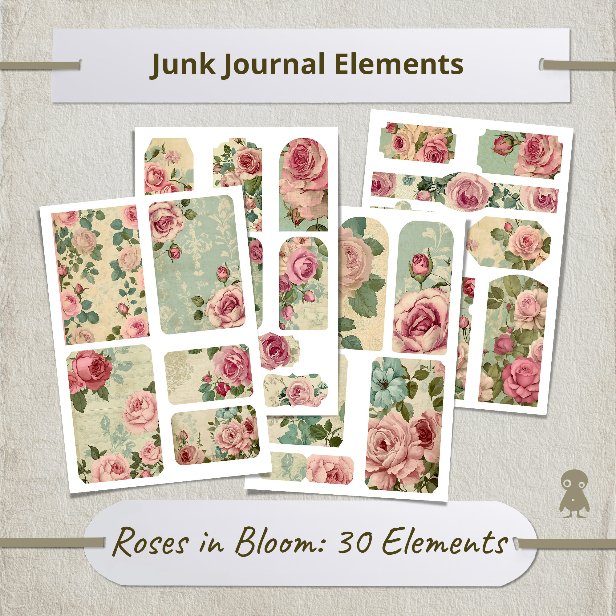 ジャンクジャーナルビンテージフラワー