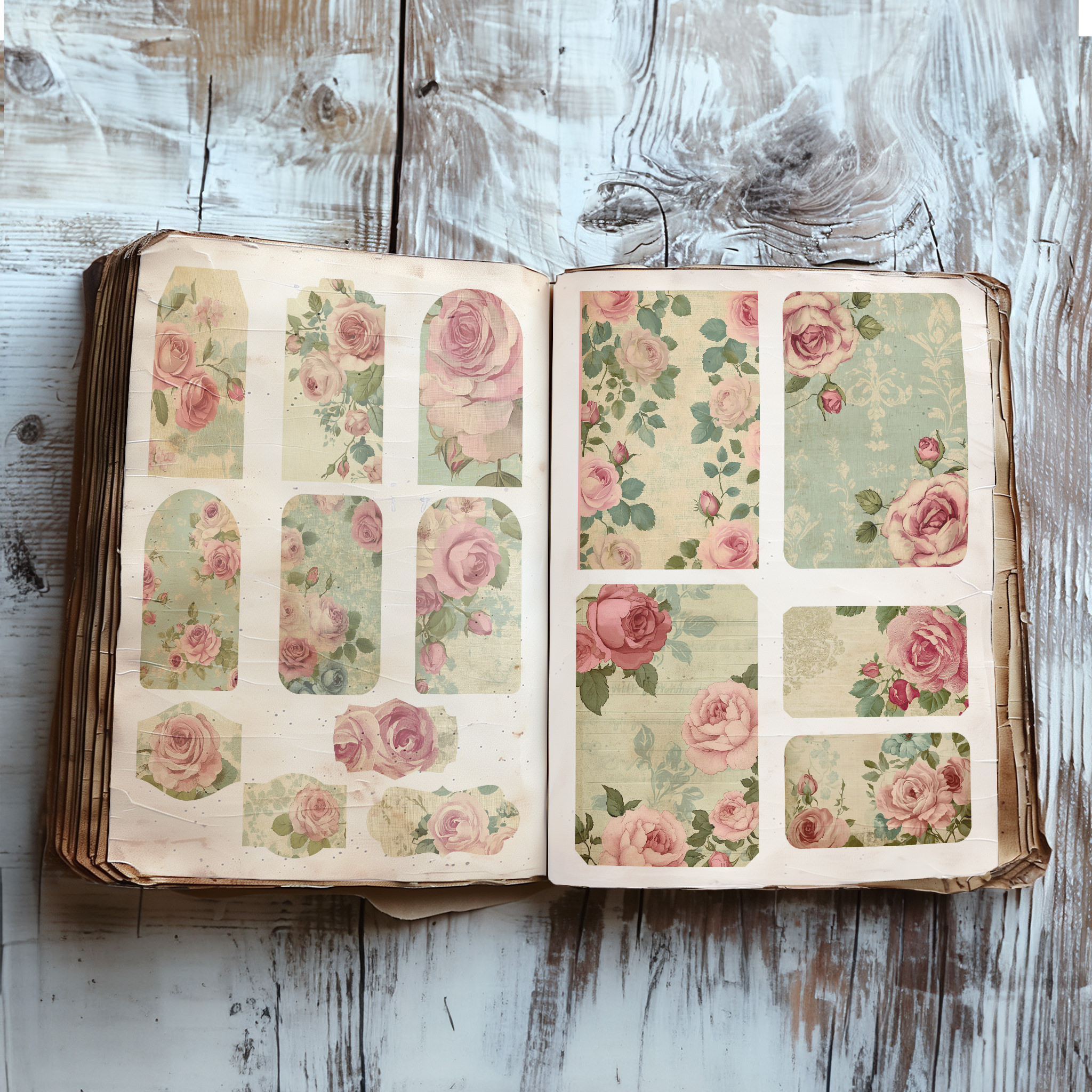 ジャンクジャーナルビンテージフラワー